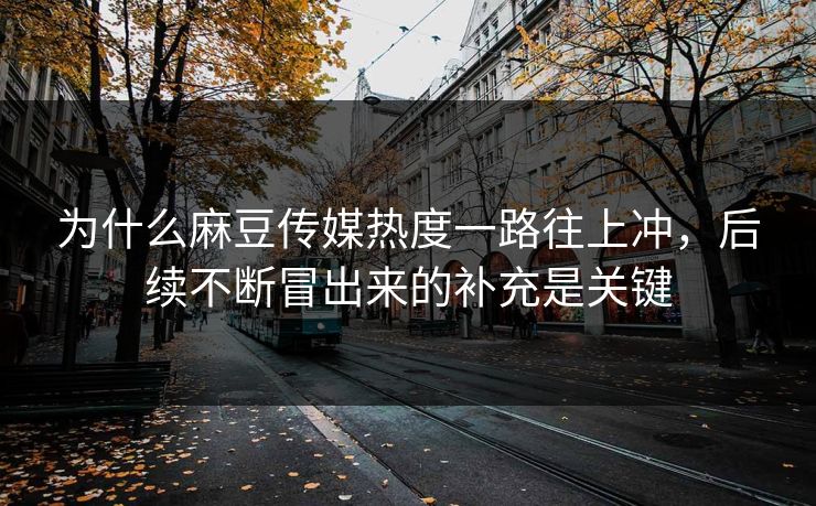 为什么麻豆传媒热度一路往上冲,后续不断冒出来的补充是关键